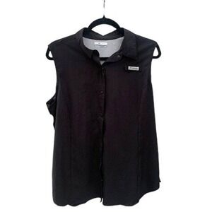 Columbia PFG Women's Black Sleeveless Fishing Outdoor Tank Vest Size L